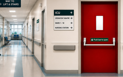 Commercial glass entrance door