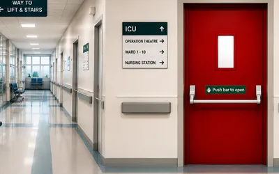 Commercial glass entrance door