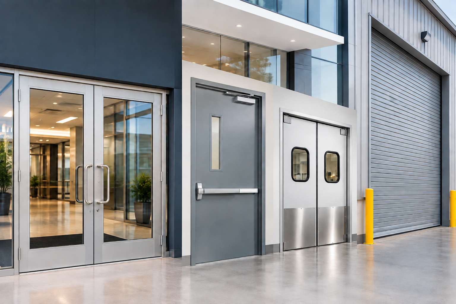 Modern commercial office building facade