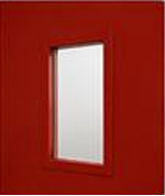 Clear toughened glass vision panel detail